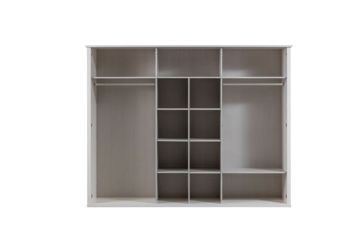 Urban Cream Kleiderschrank mit 6 Türen, Beige