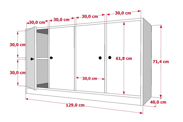 Lessie Mehrzweckschrank, Modul X