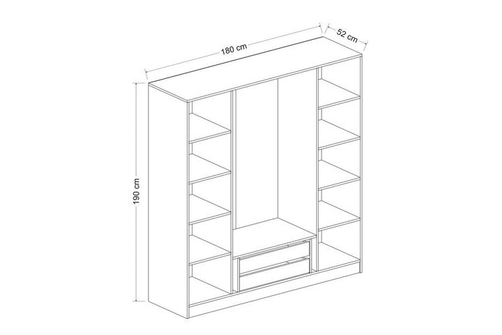 Medway Tideway Kleiderschrank mit 3 Fächer