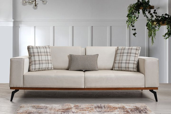 Loft 3-Sitzer Sofa, Creme