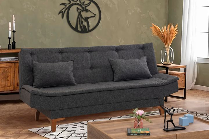 Kelly 3-Sitzer Sofa aus Leinenstoff