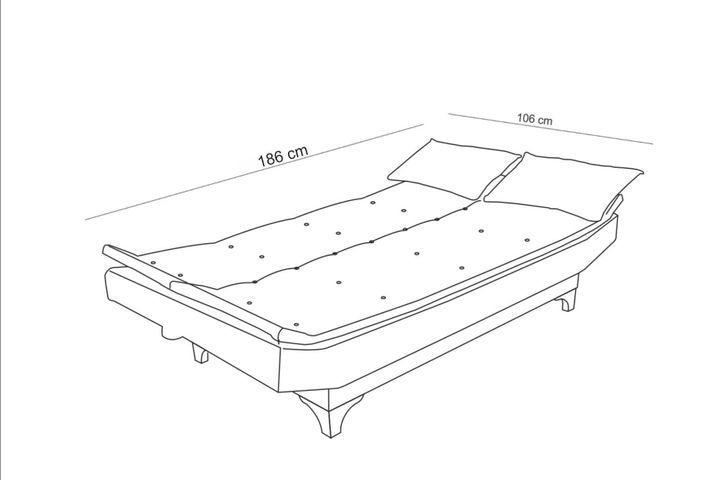 Kelly 3-Sitzer Sofa aus Leinenstoff