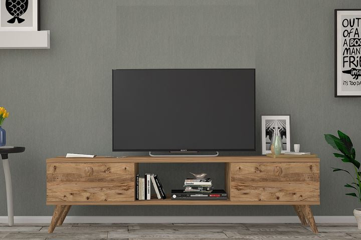 Wood TV-Lowboard mit Holzbeinen