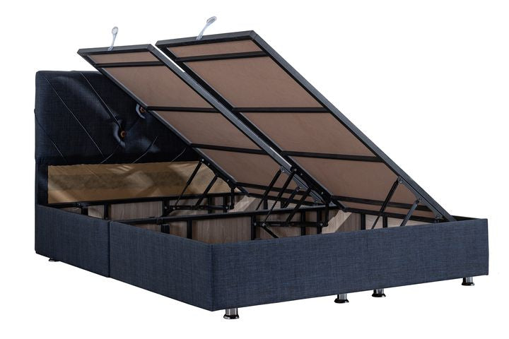 Lux Class Boxspringbett mit Kopfteil, 90x190 cm