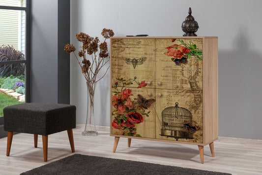 Garden Sideboard mit Holzbeinen